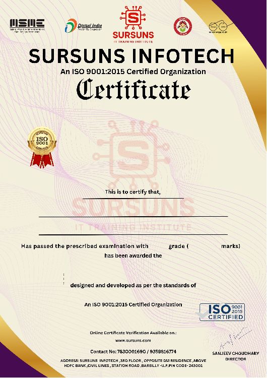 CERTIFICATE IN MS OFFICE